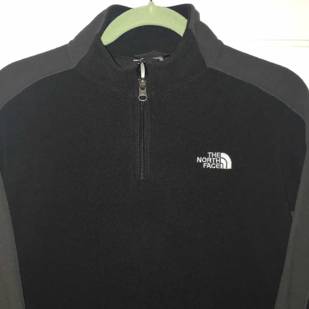 North Face 1/4 zip black and grey fleece